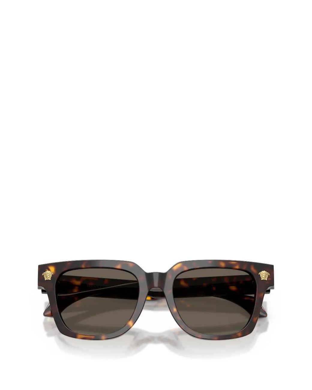 Versace Gray Square Emblem Sunglasses for men