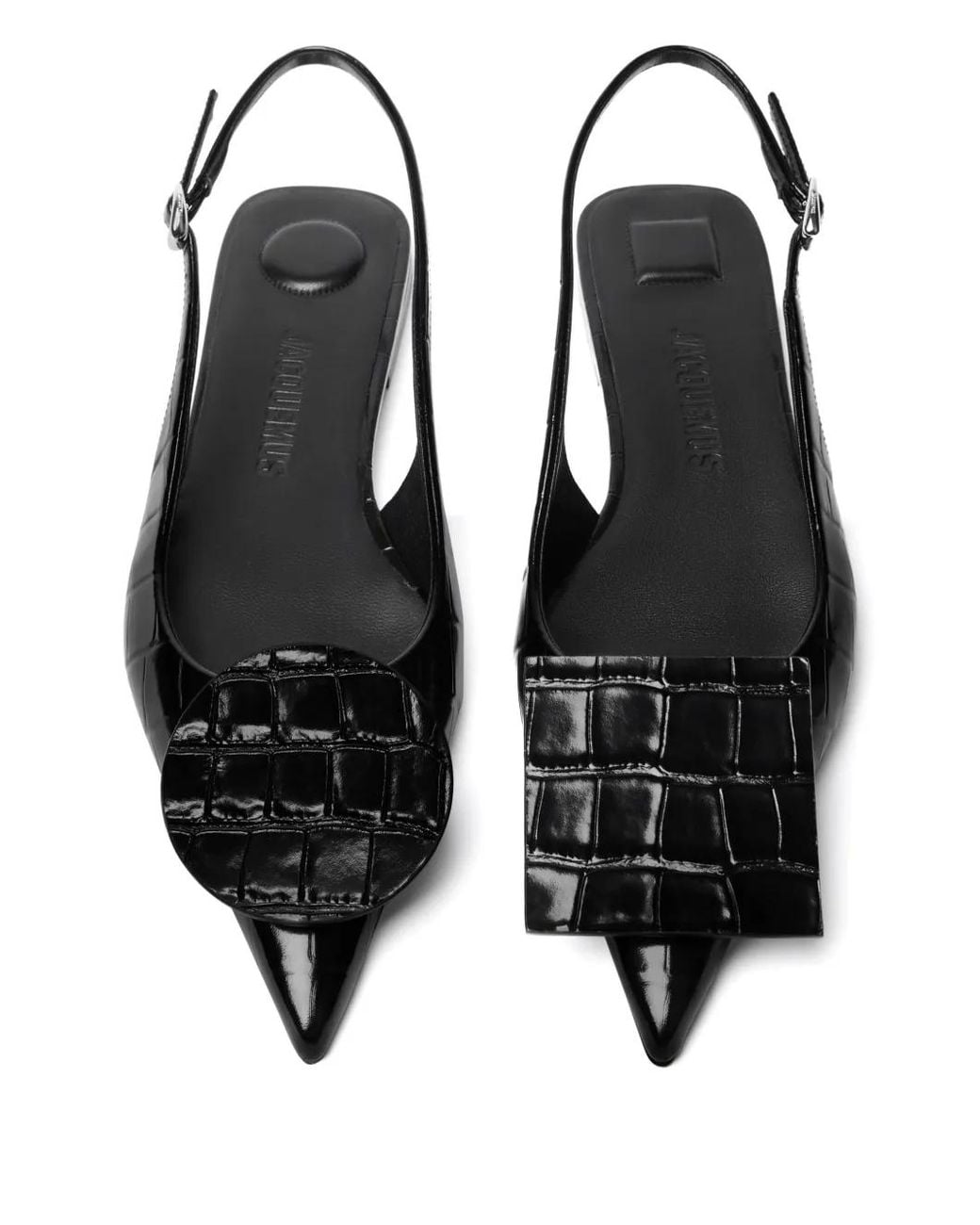 Jacquemus Black Duelo Leather Flat Pumps