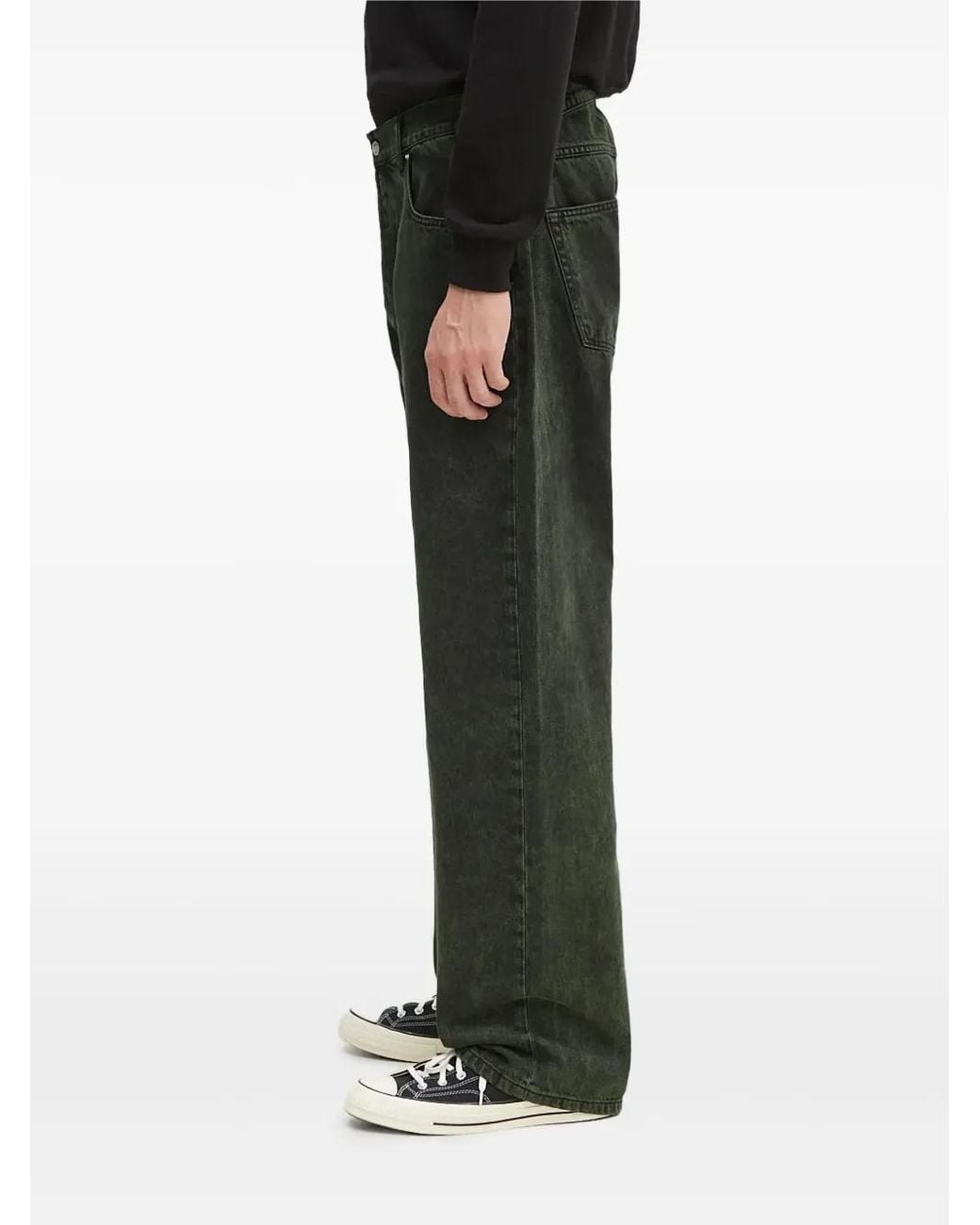 Aries Black Logo-Patch Jeans for men