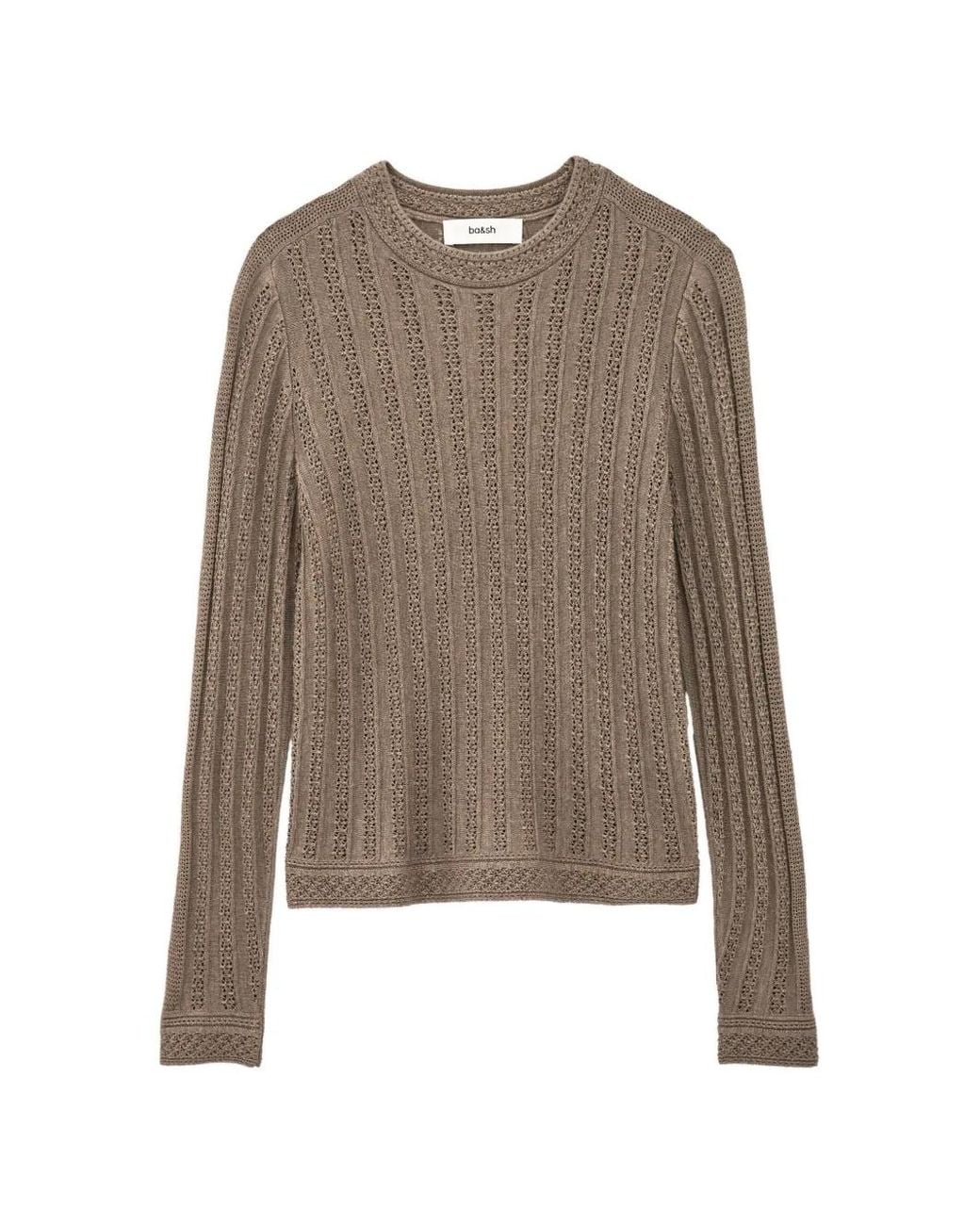 Ba&sh Brown Dakar Pullover Aus Lochstrick
