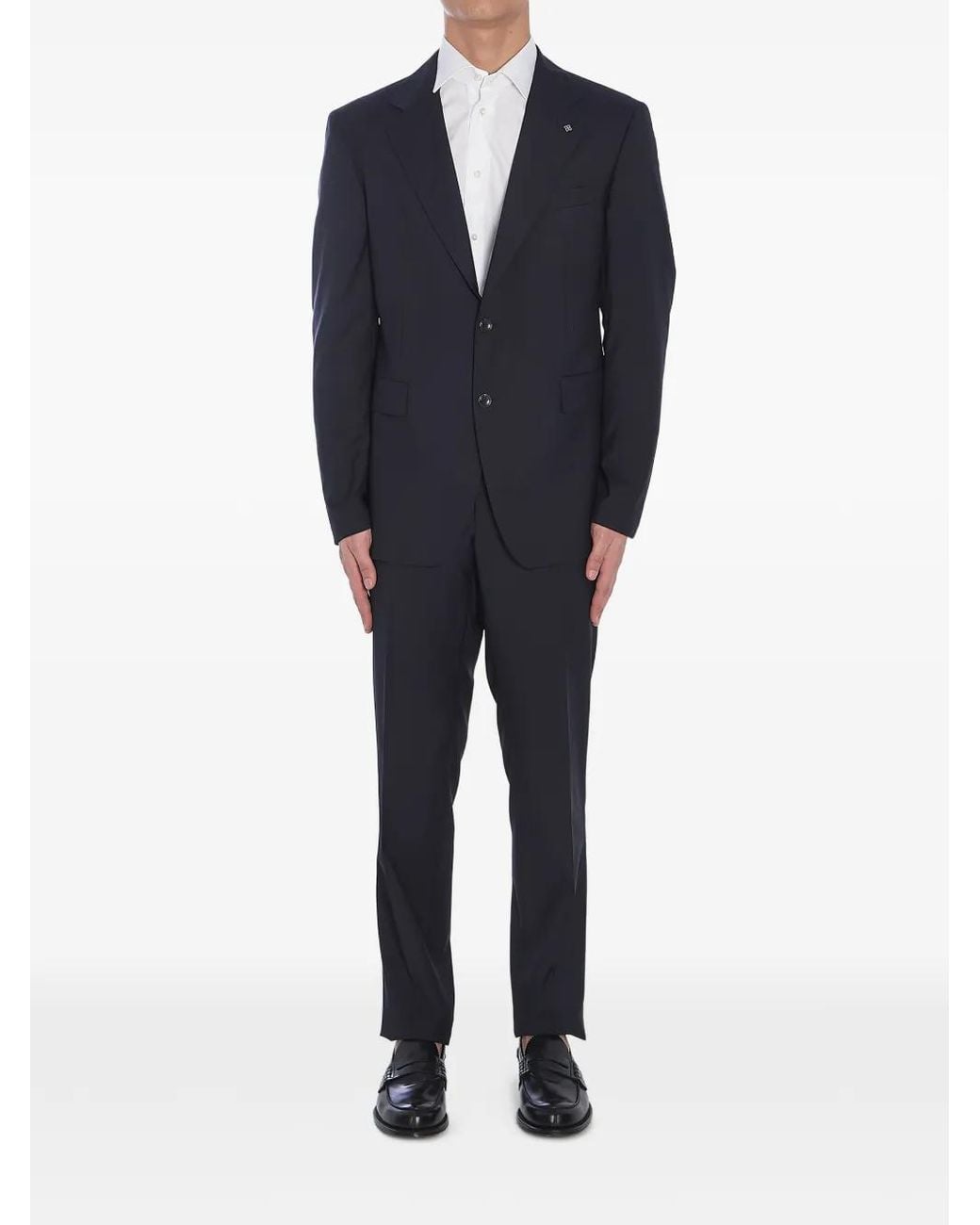 Tagliatore Blue Double-Breasted Virgin Wool Suit for men