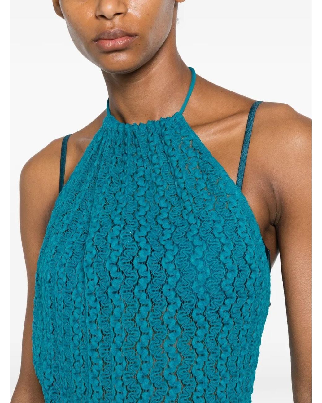 Mono Con Cuello Halter Fisico de color Blue