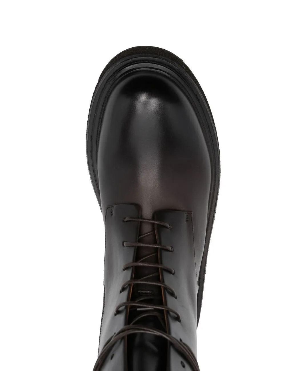 Marsèll Black Zuccone Leather Combat Boots for men