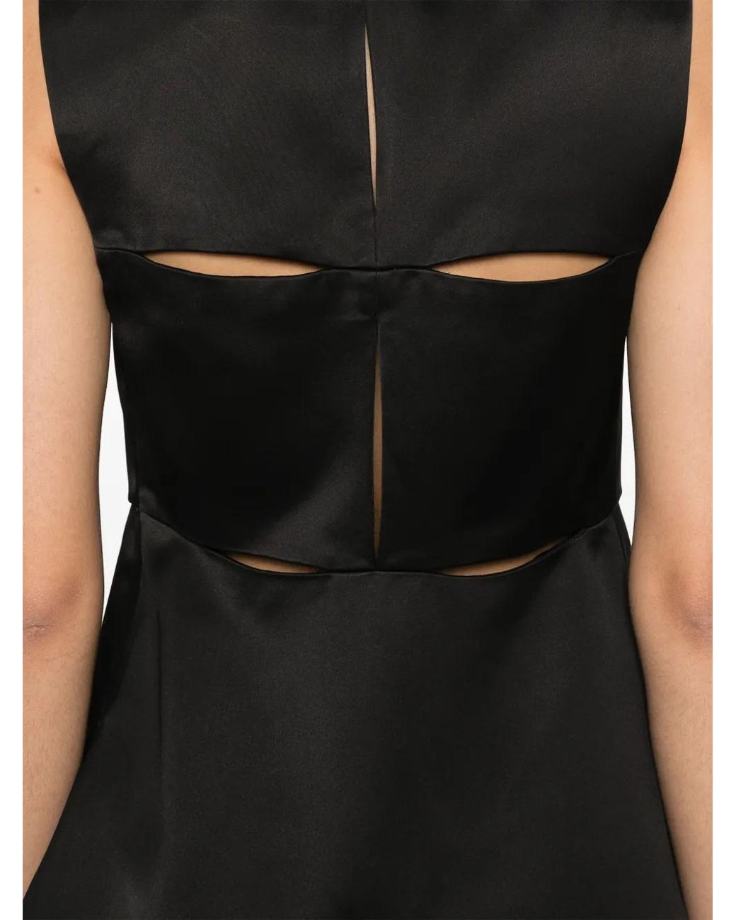 Jil Sander Black Satin Vest
