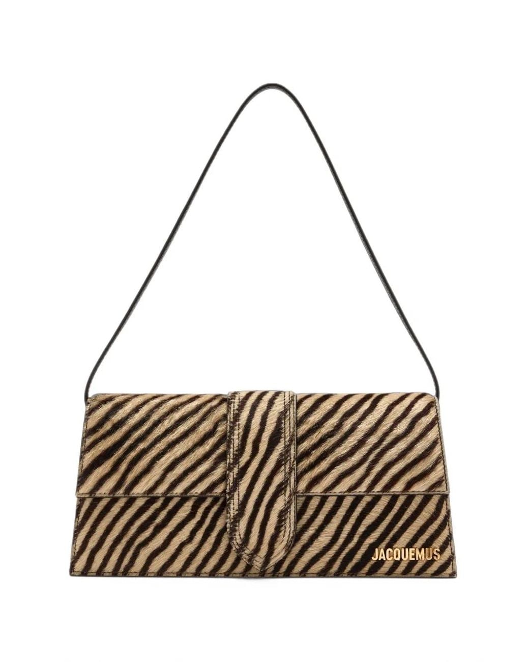 Jacquemus Metallic The Long Bambino Animal-Print Shoulder Bag