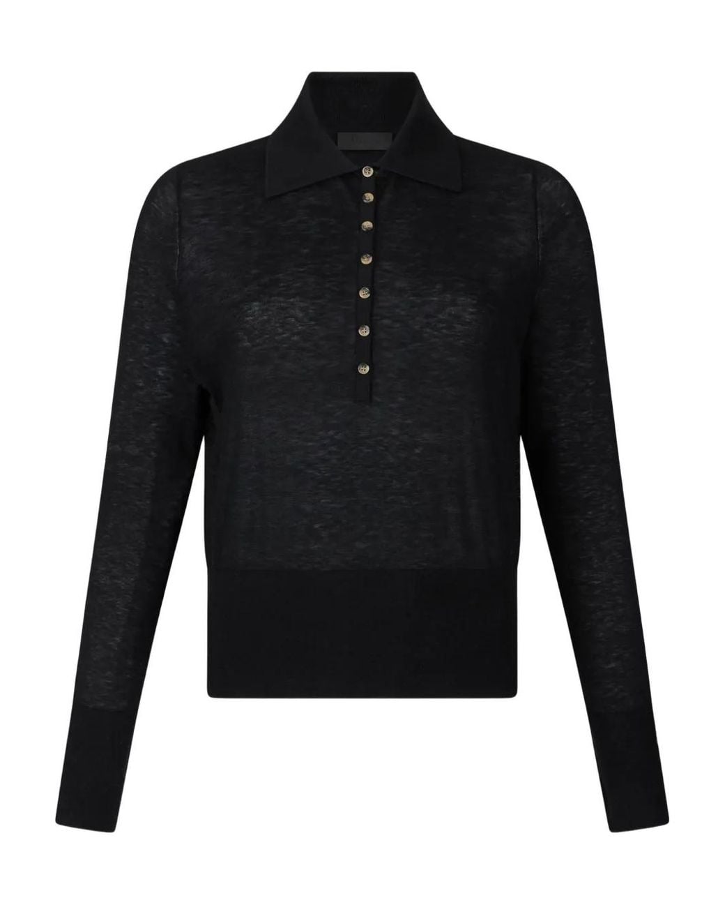 Liu Jo Black Polo-Neck Ribbed Sweater