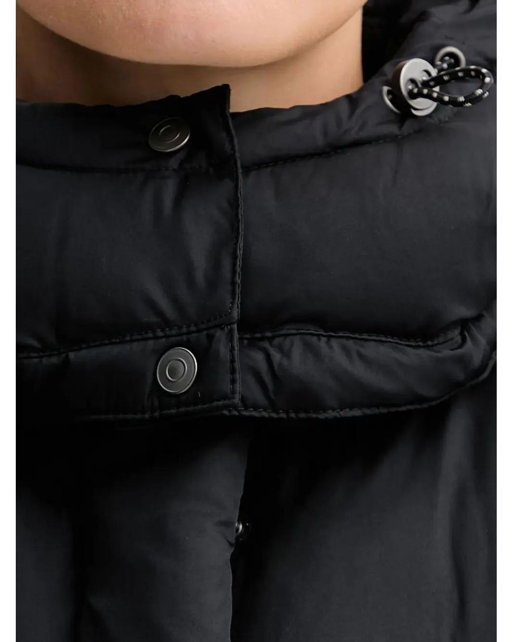 Levi's Black Western Bubble Hooded Pocket Coat