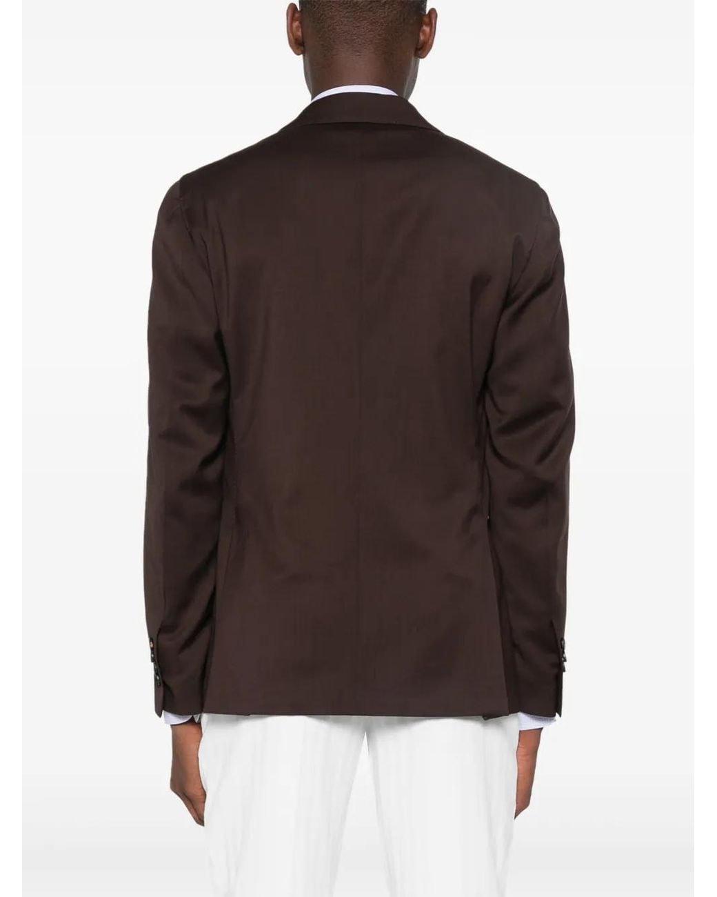 Lardini Black Brooch-Logo Appliqué Blazer for men