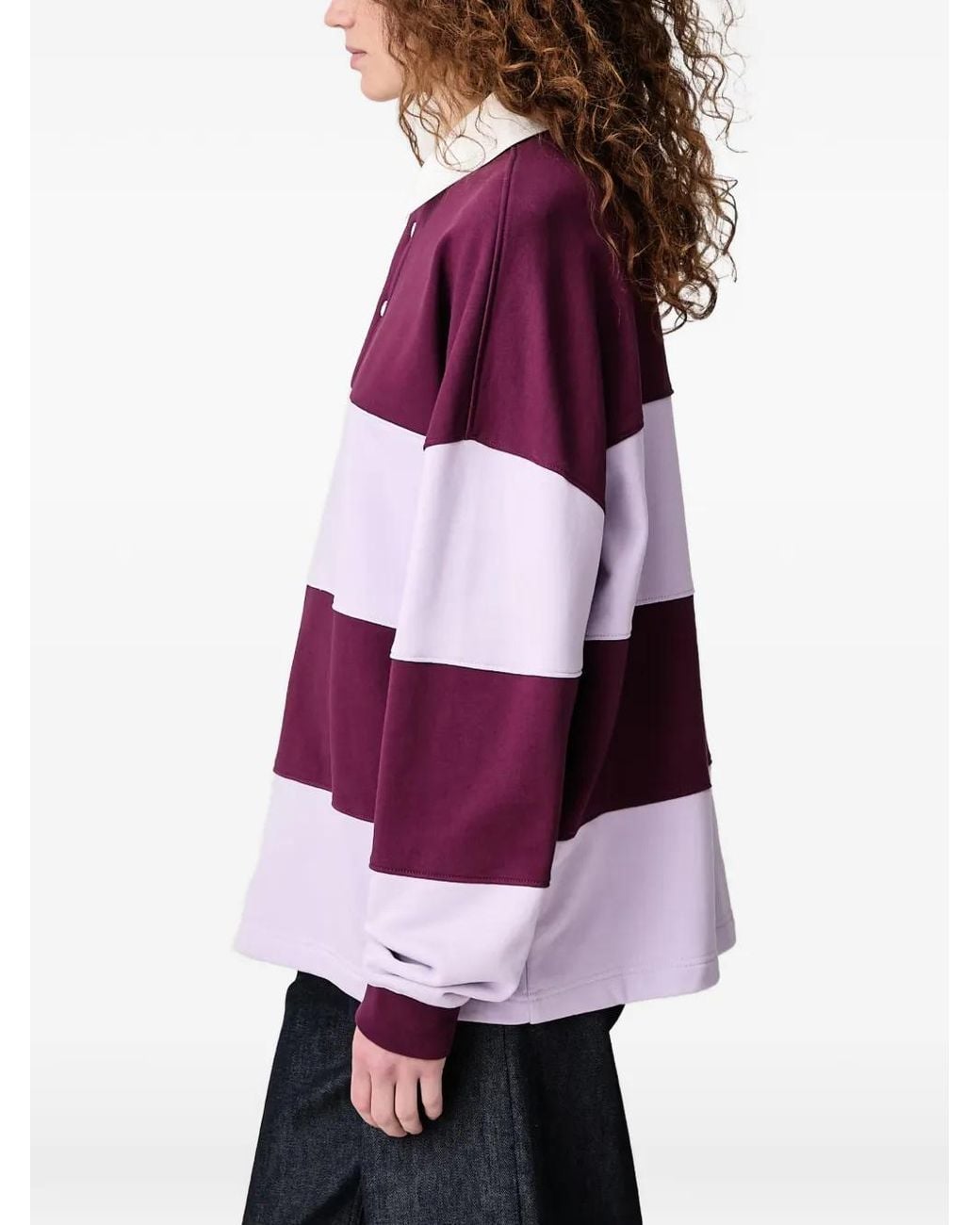 WRSTBHVR Purple Geri V2 Striped Polo Shirt