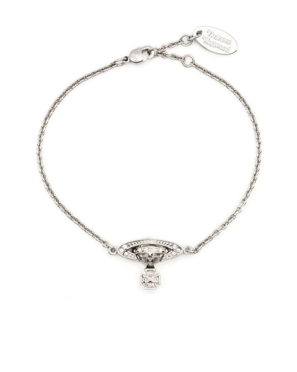 Vivienne Westwood White Orb-Charm Bracelet