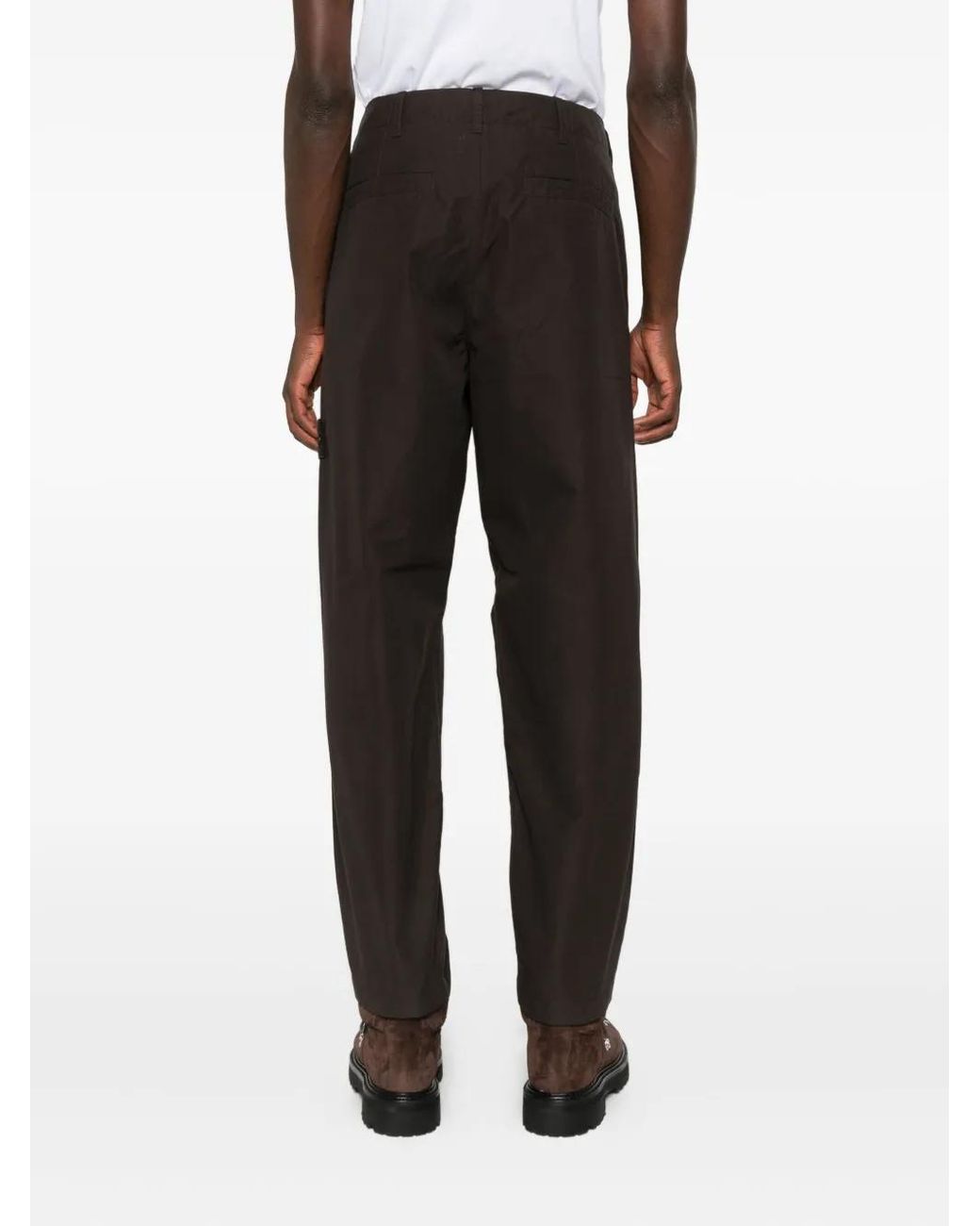 Stone Island Black Straight-Leg Trousers for men