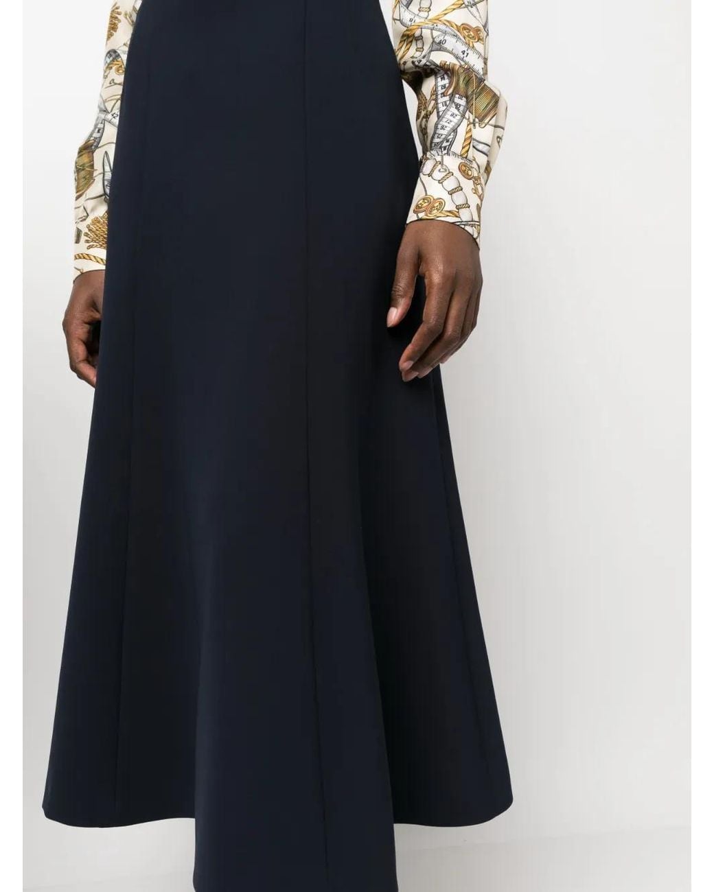 Moschino Blue High-Waisted A-Line Skirt