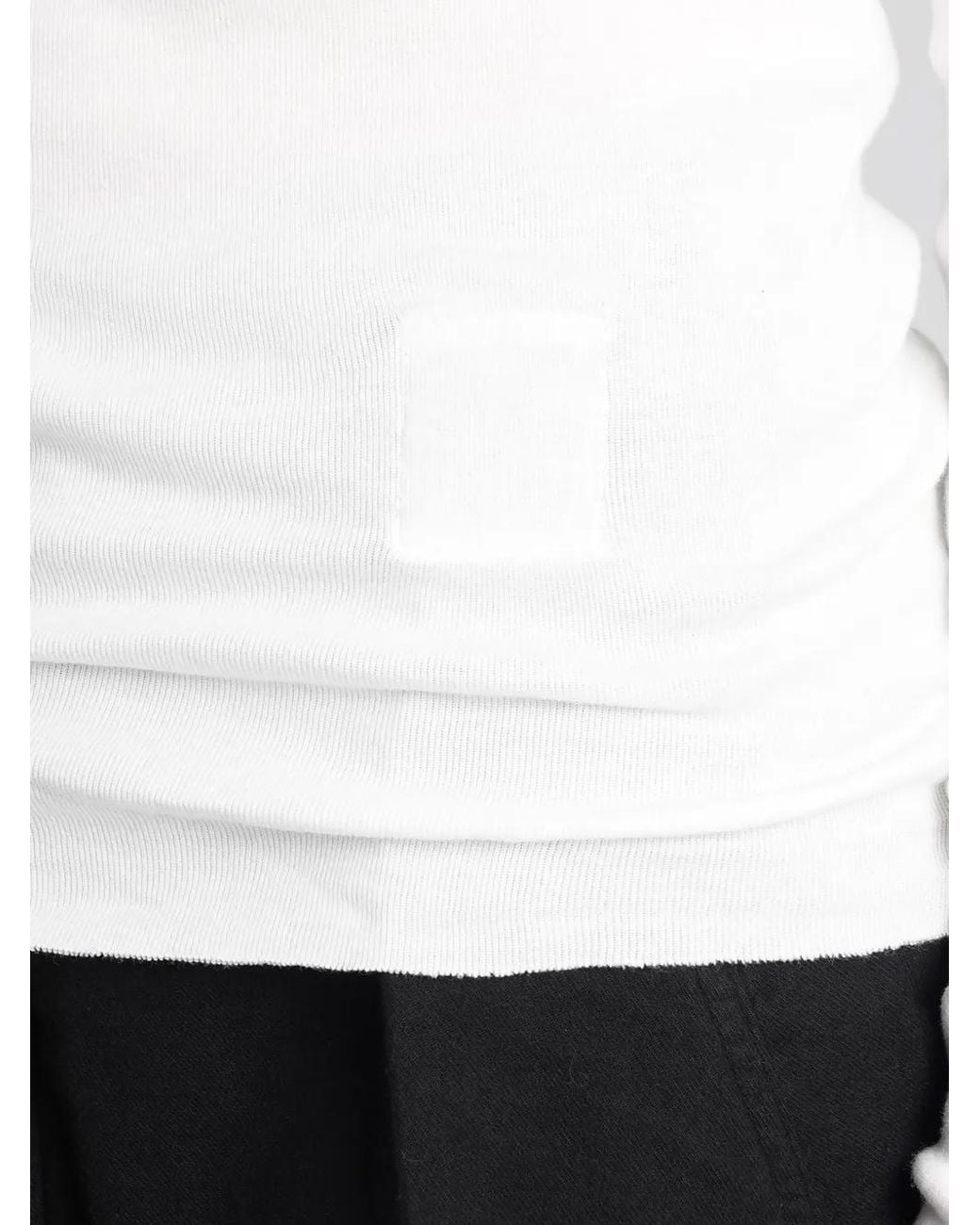 Rick Owens White Ribbed Long-Sleeve T-Shirt