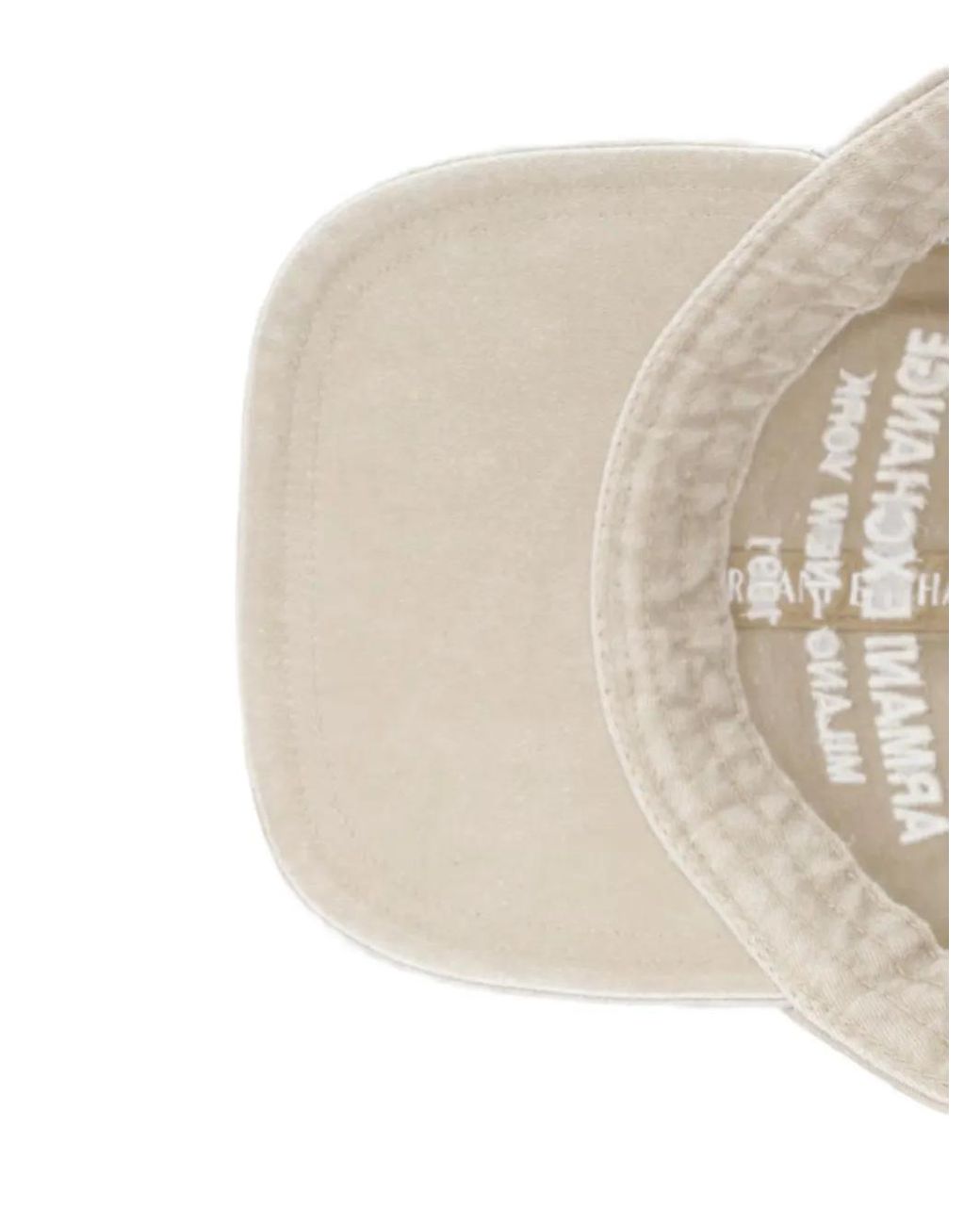 ARMANI EXCHANGE White Logo-Embroidered Baseball Cap for men