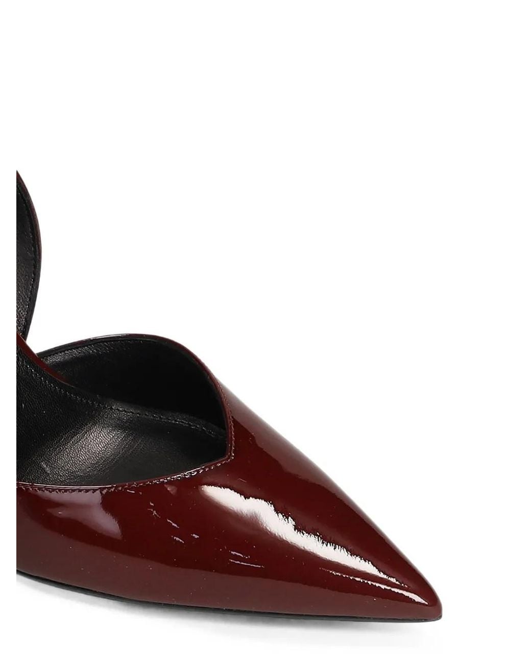 Chantal Brown Buckled Patent-Finish Pumps