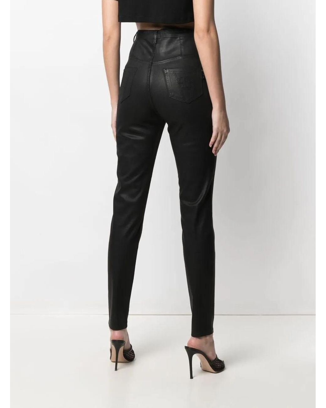 Philipp Plein Black High-Waist Jeggings