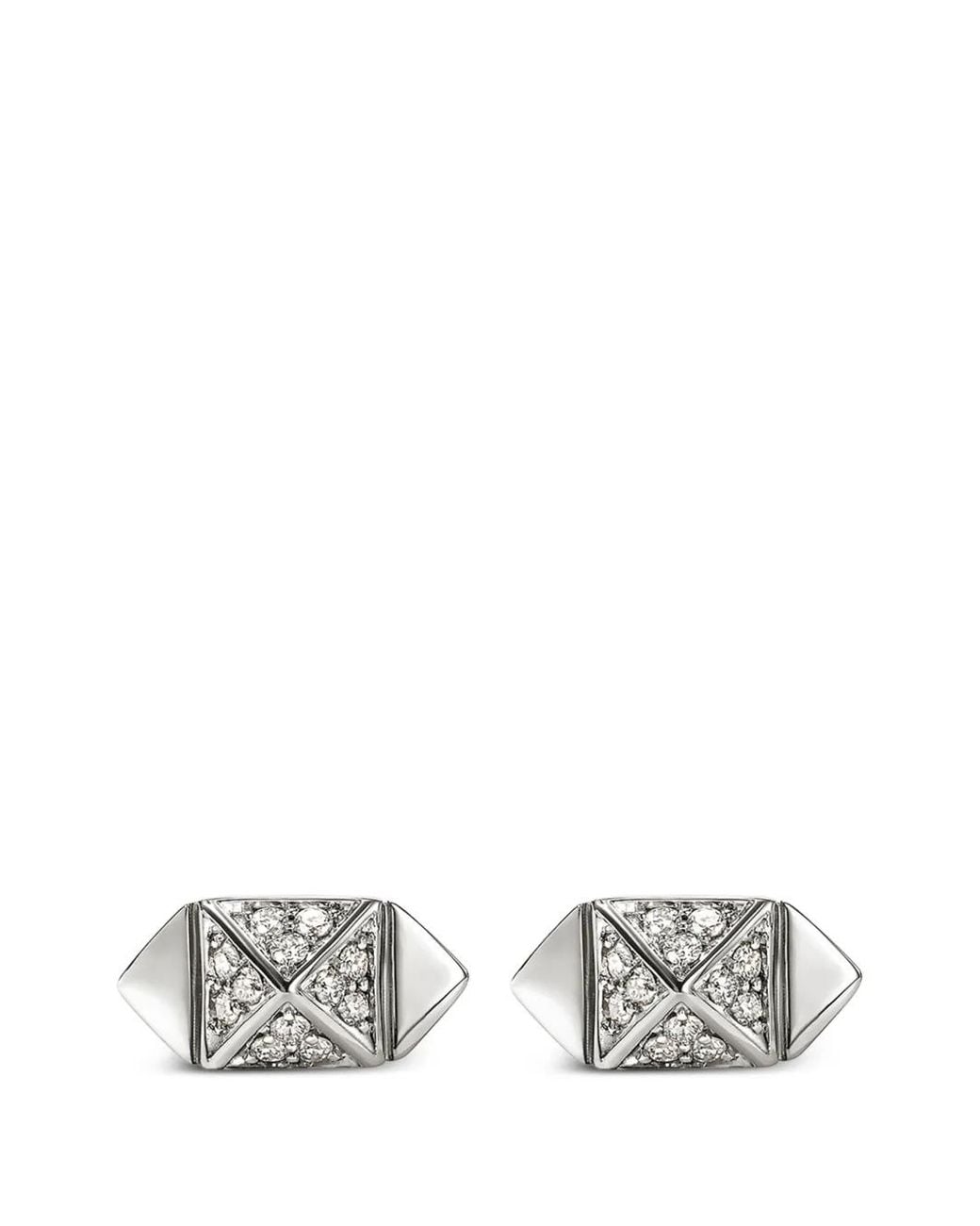 John Hardy White Icon Sterling Diamond Stud Earrings