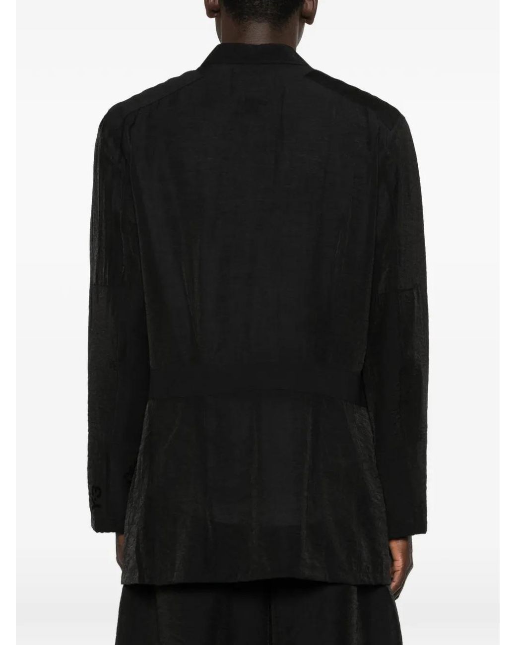 Y-3 Black Pocket Button Blazer for men