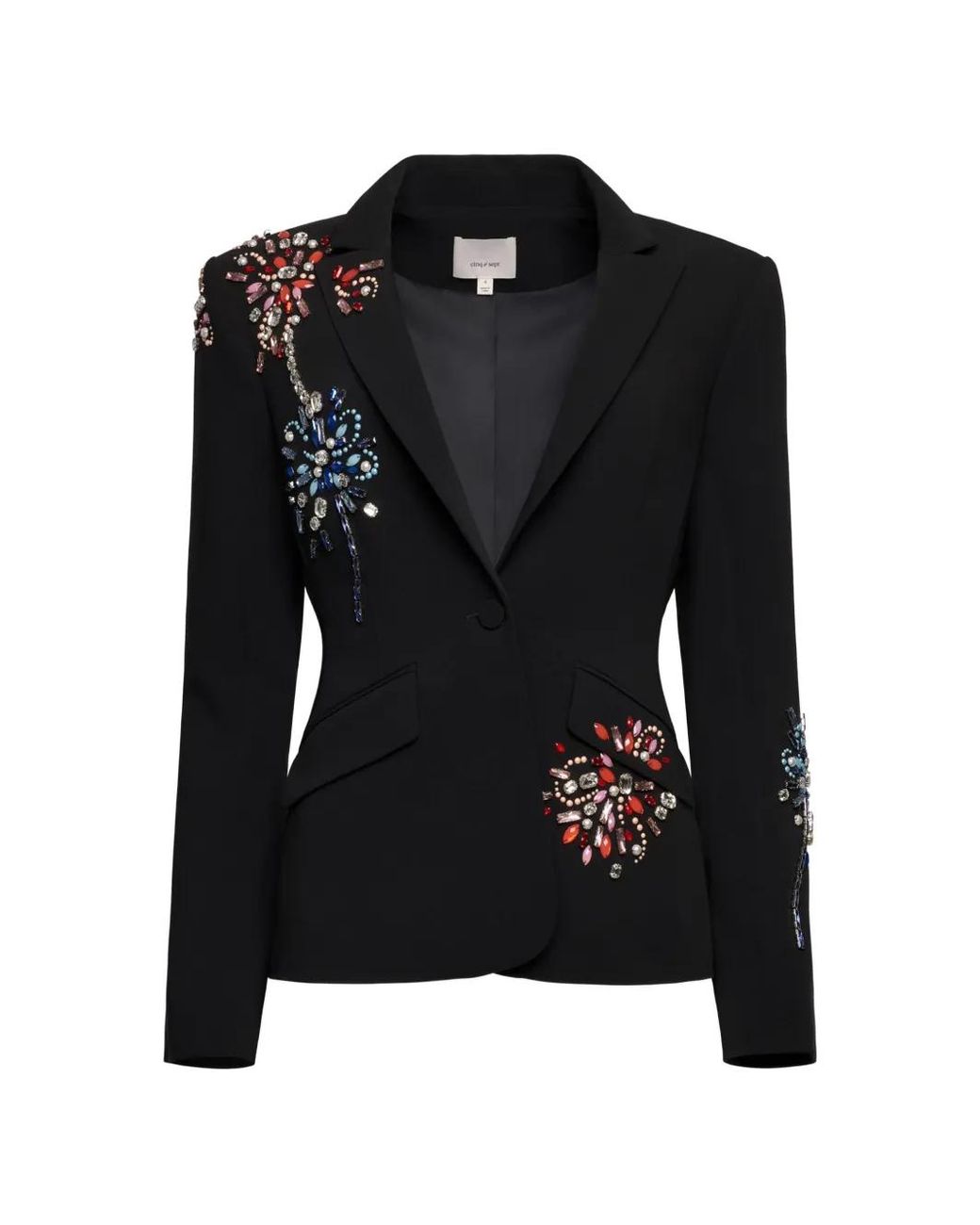 Cinq À Sept Black Embellished Kendall Jacket