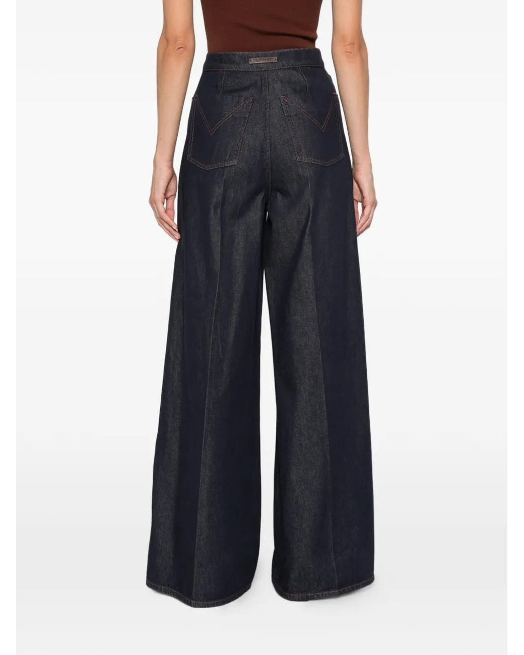 Max Mara Blue Wide-Leg Jeans