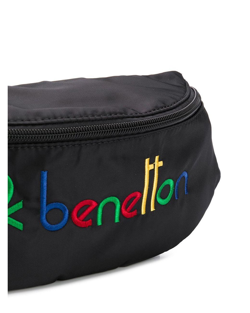 Riñonera con logo bordado Benetton de Tejido sintético de color Negro para  hombre | Lyst