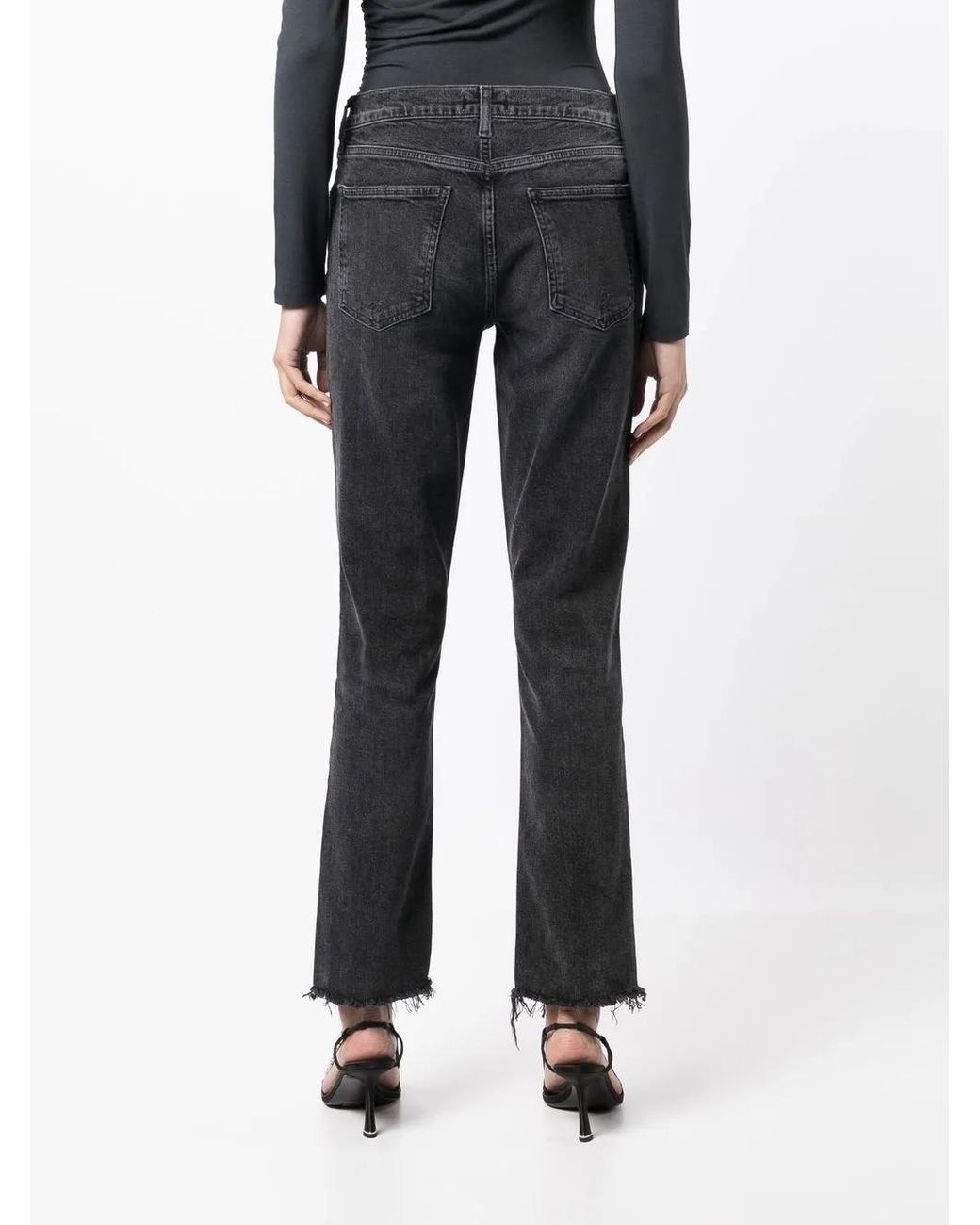 Agolde Blue Lyle Low-Rise Slim-Cut Jeans