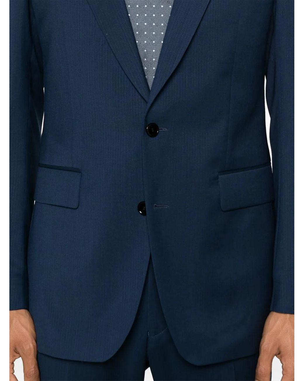 Fursac Blue Virgin-Wool Suit for men