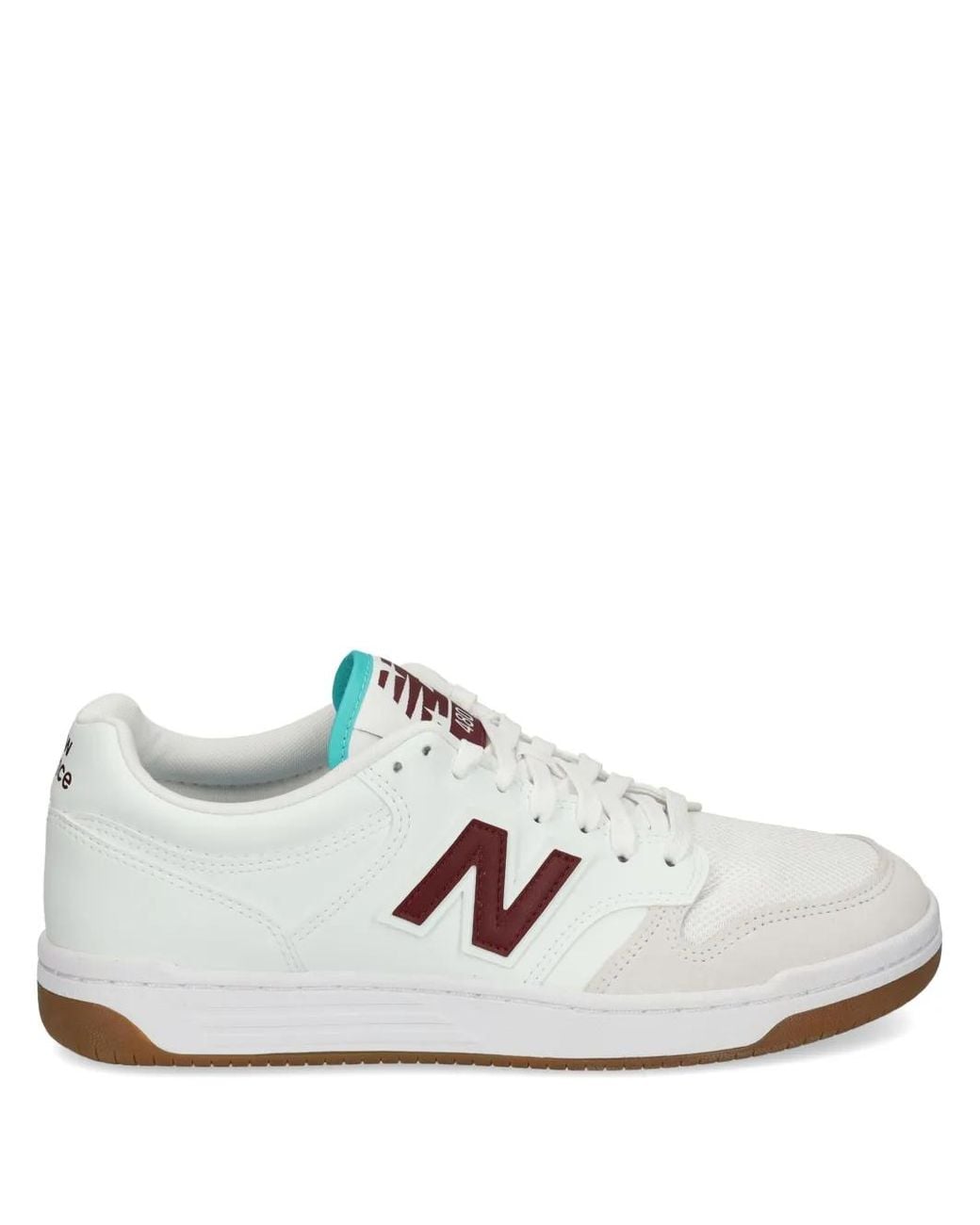 New Balance White 480 Lace-Up Sneakers for men