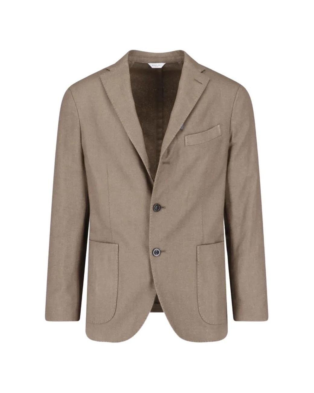 Boglioli Brown Notched-Lapel Single-Breasted Jacket for men