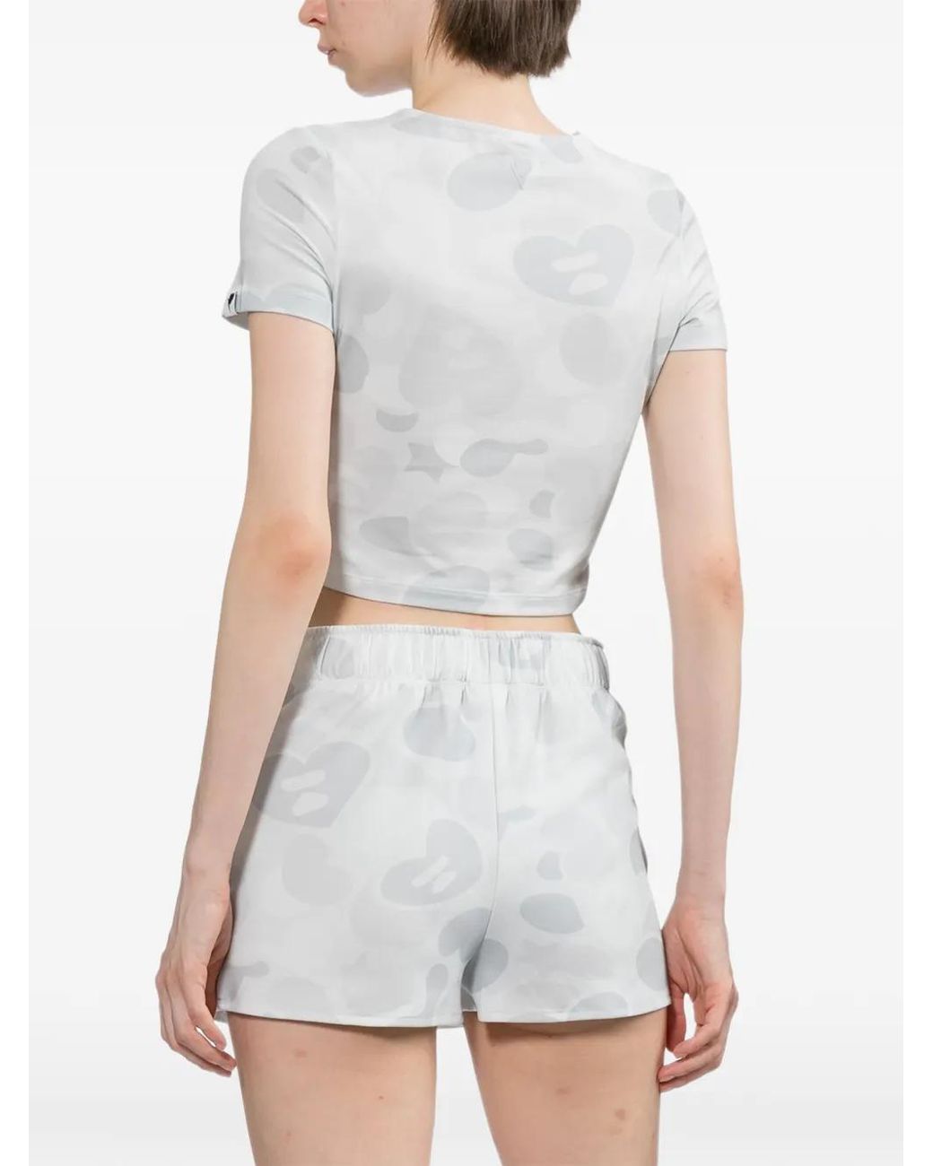 AAPE BY A BATHING AP White Camouflage-Print T-Shirt