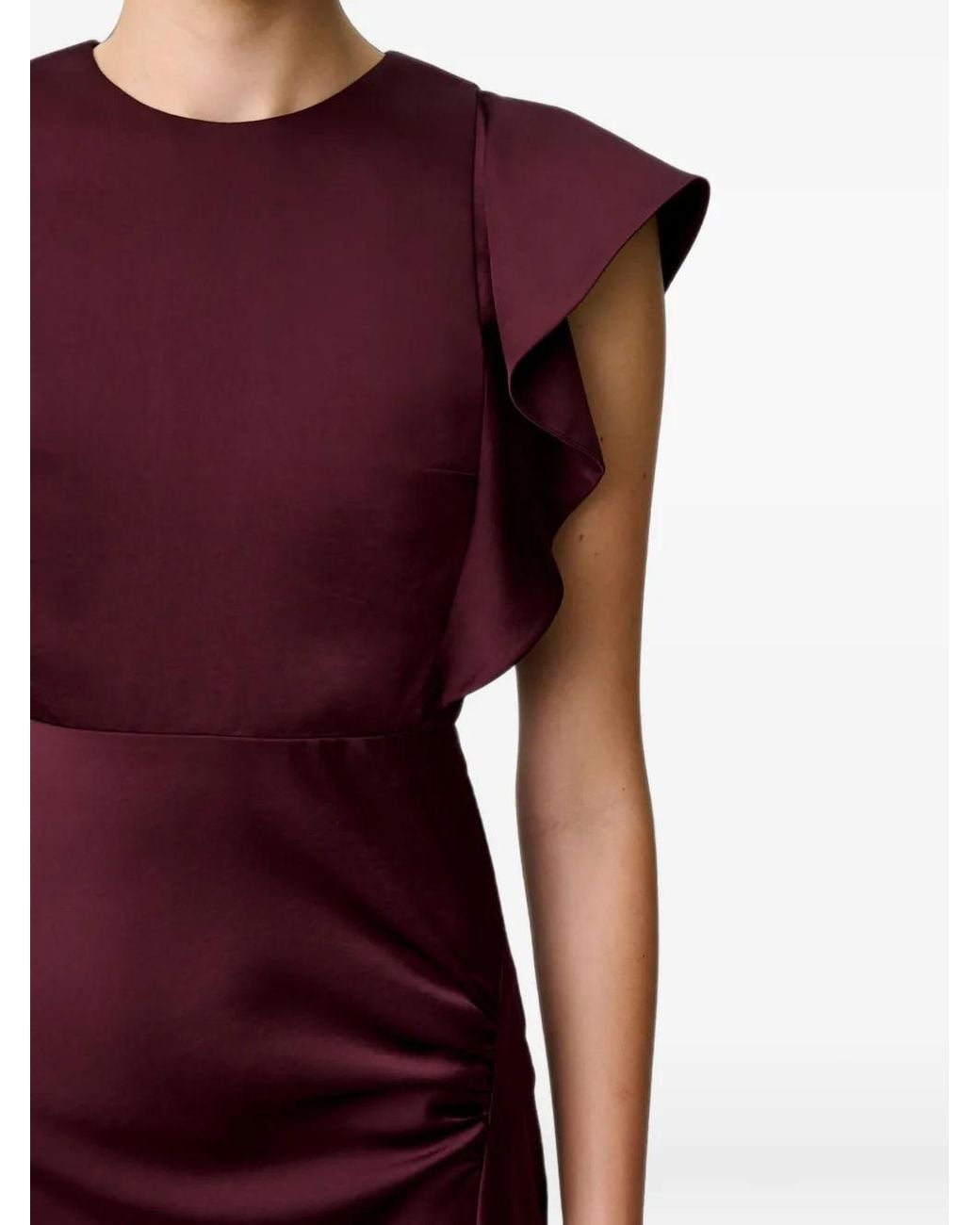 Claudie Pierlot Purple Slit Satin Maxi Dress