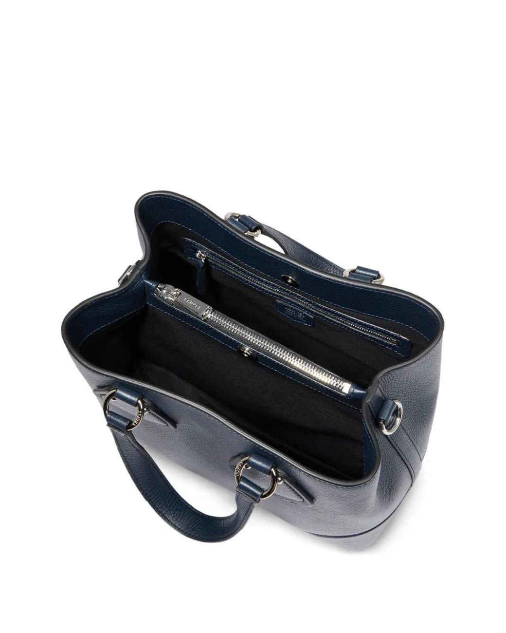 Lancel Blue Neo Izy Leather Tote Bag