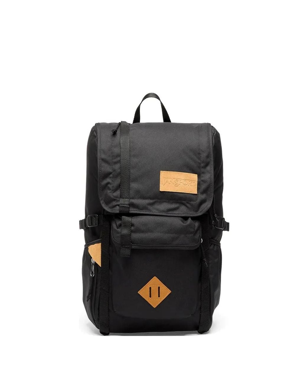 Jansport Black Logo-Patch Foldover Backpack