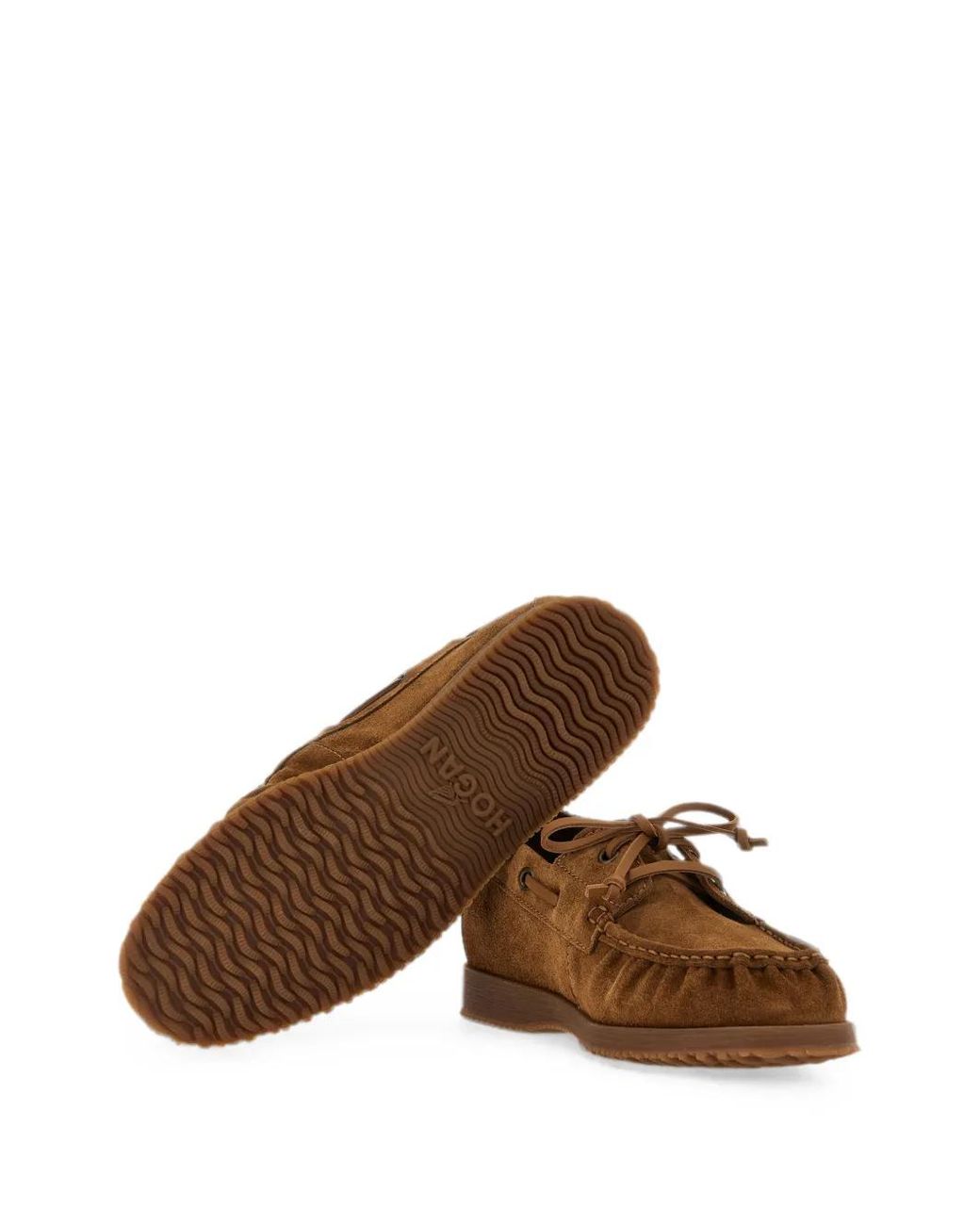 Hogan Brown Boat Shoes Traditional