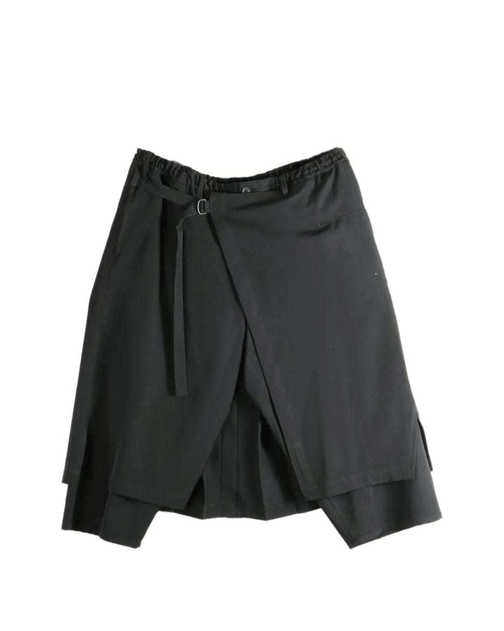 Yohji Yamamoto Black Layered D-Ring Trousers for men