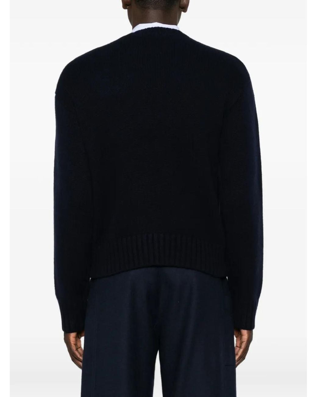 Extreme Cashmere Black Oldie Dropped-Shoulder Sweater