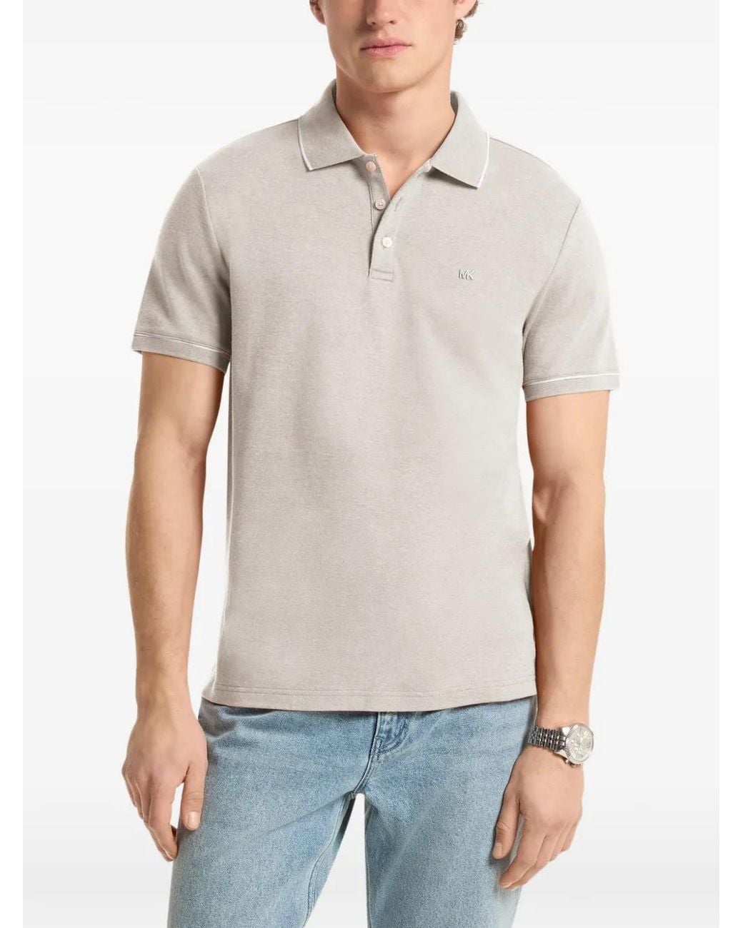 Michael Kors Gray Gramercy Cotton Polo Shirt for men