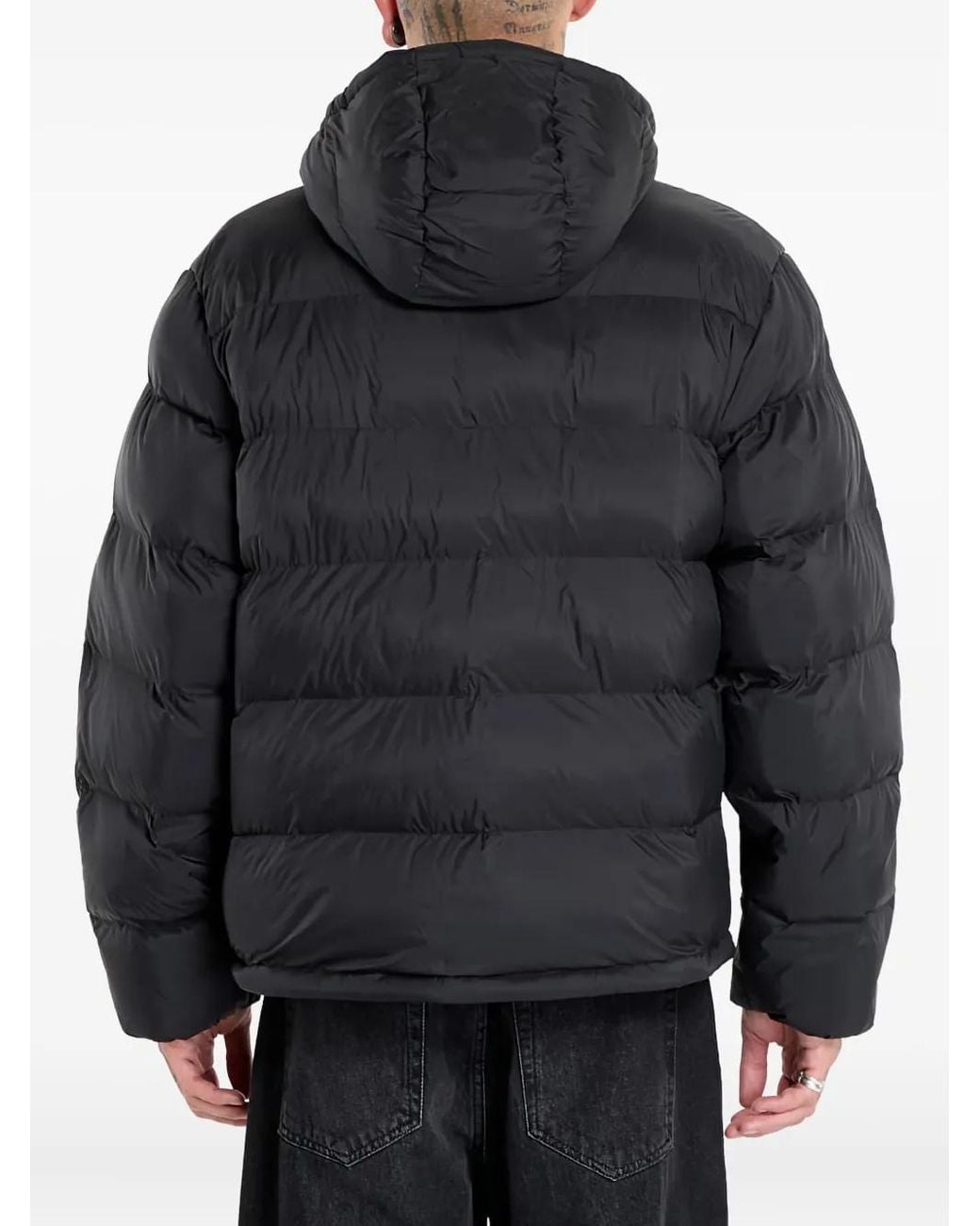 Calvin Klein Gray Hooded Puffer Jacket for men