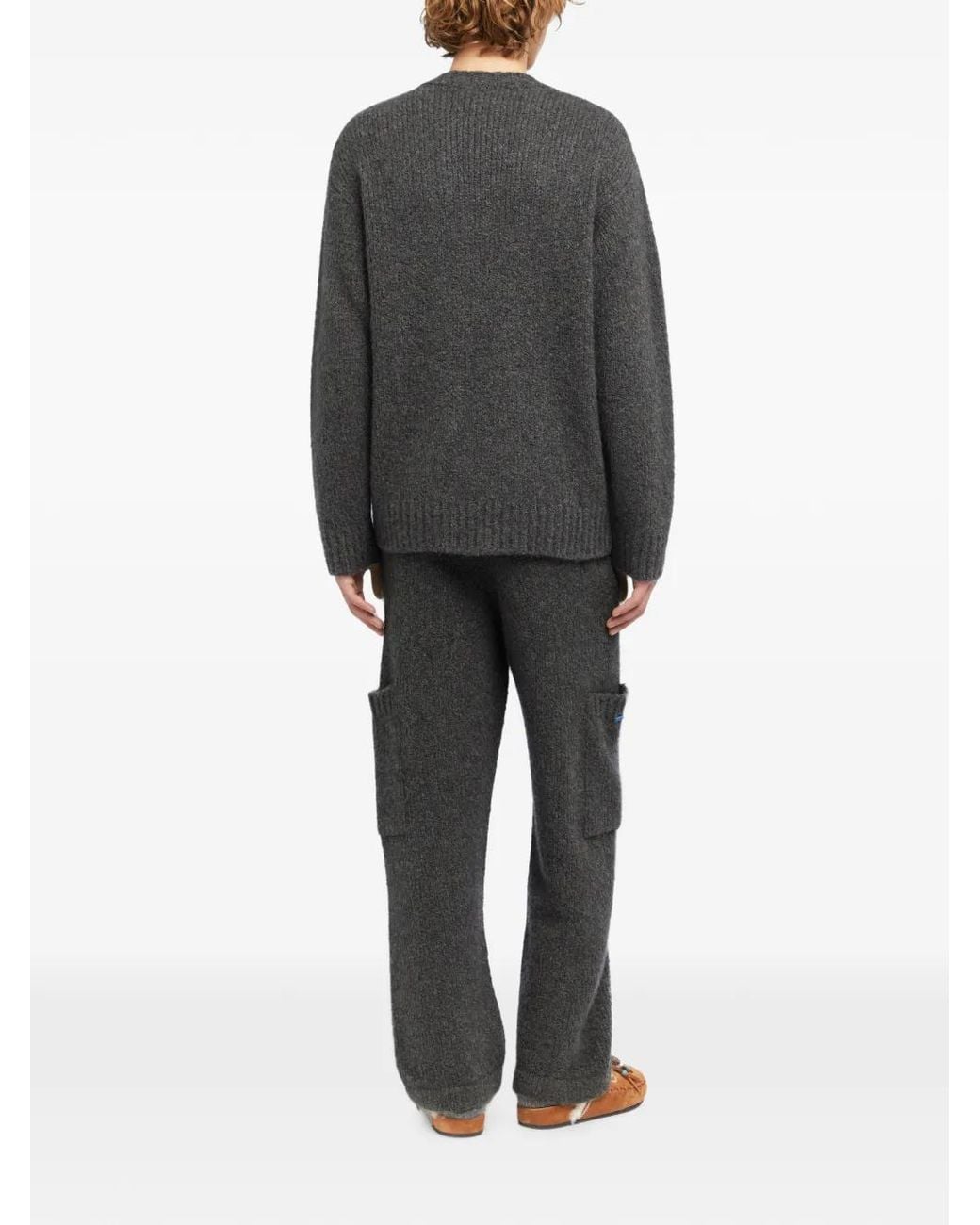Alanui Gray Finest Crew-Neck Sweater for men