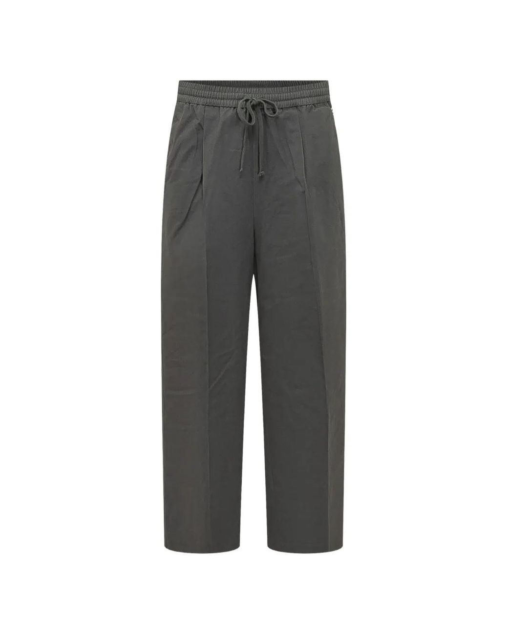 Fear Of God Gray Cotton Twill Pleat Front Drawstring Pants for men
