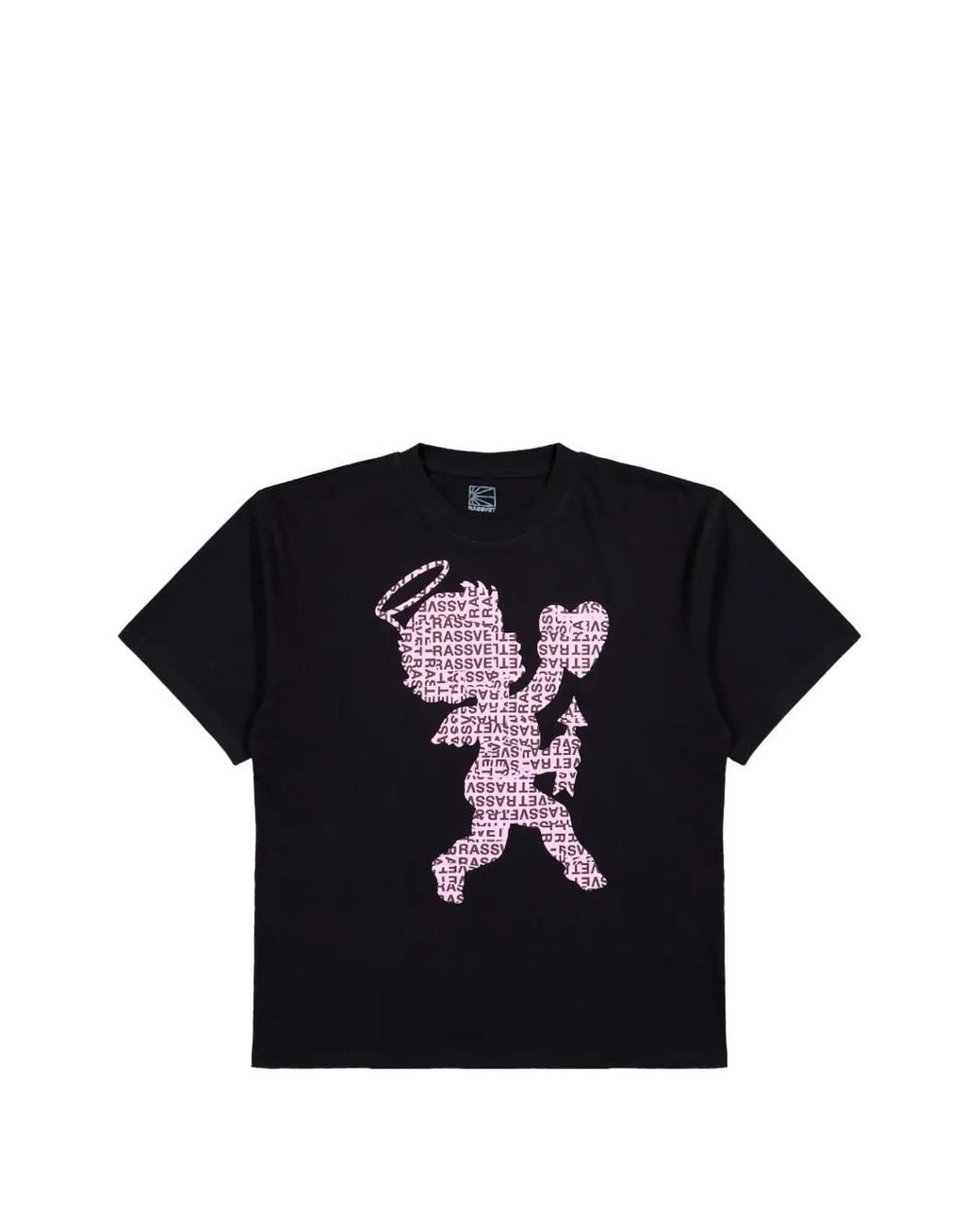 Rassvet (PACCBET) Black Cupid-Print Cotton T-Shirt for men
