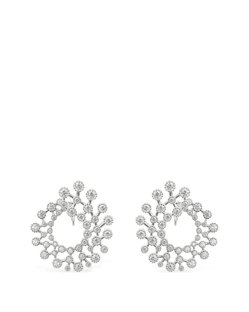 Zydo White Boucles D'Oreilles À Diamants