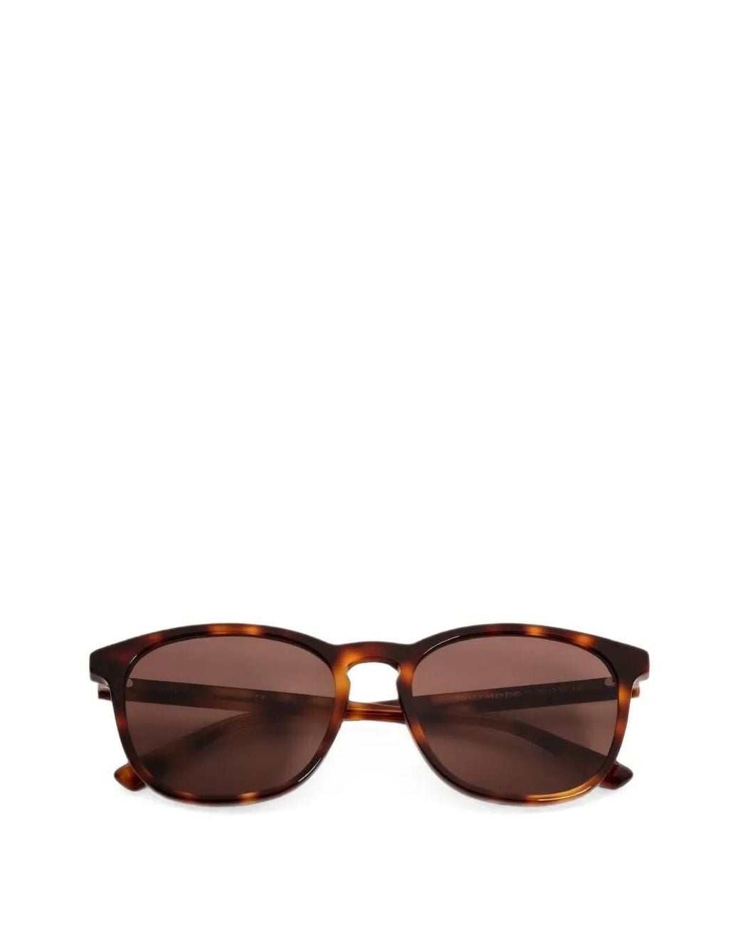 Messyweekend Brown Sean Tortoiseshell-Effect Square-Frame Sunglasses