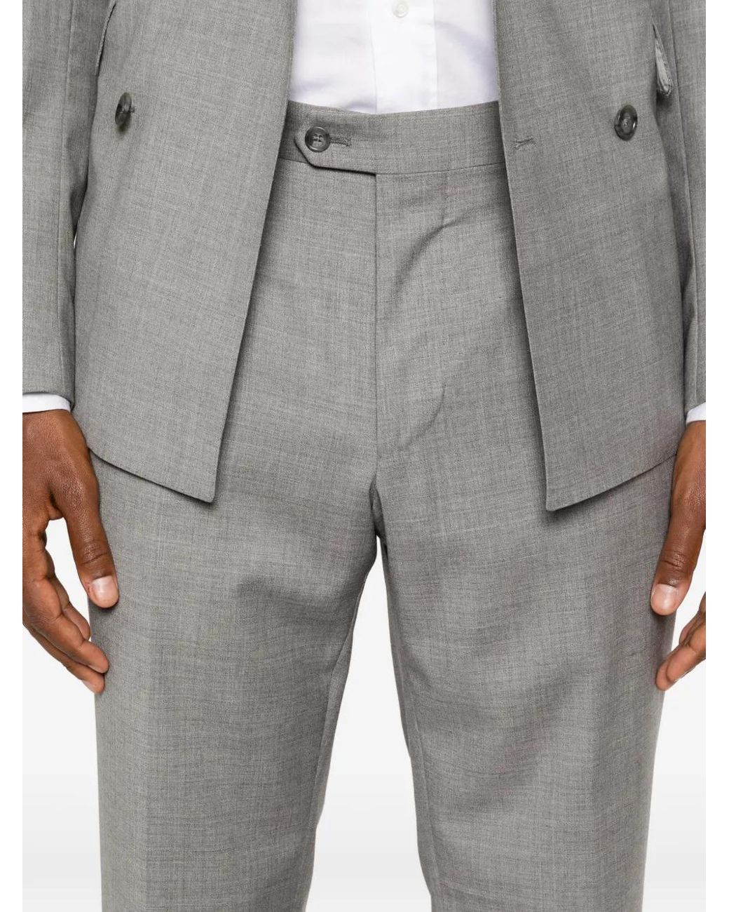 Tagliatore Gray Double-Breasted Suit for men