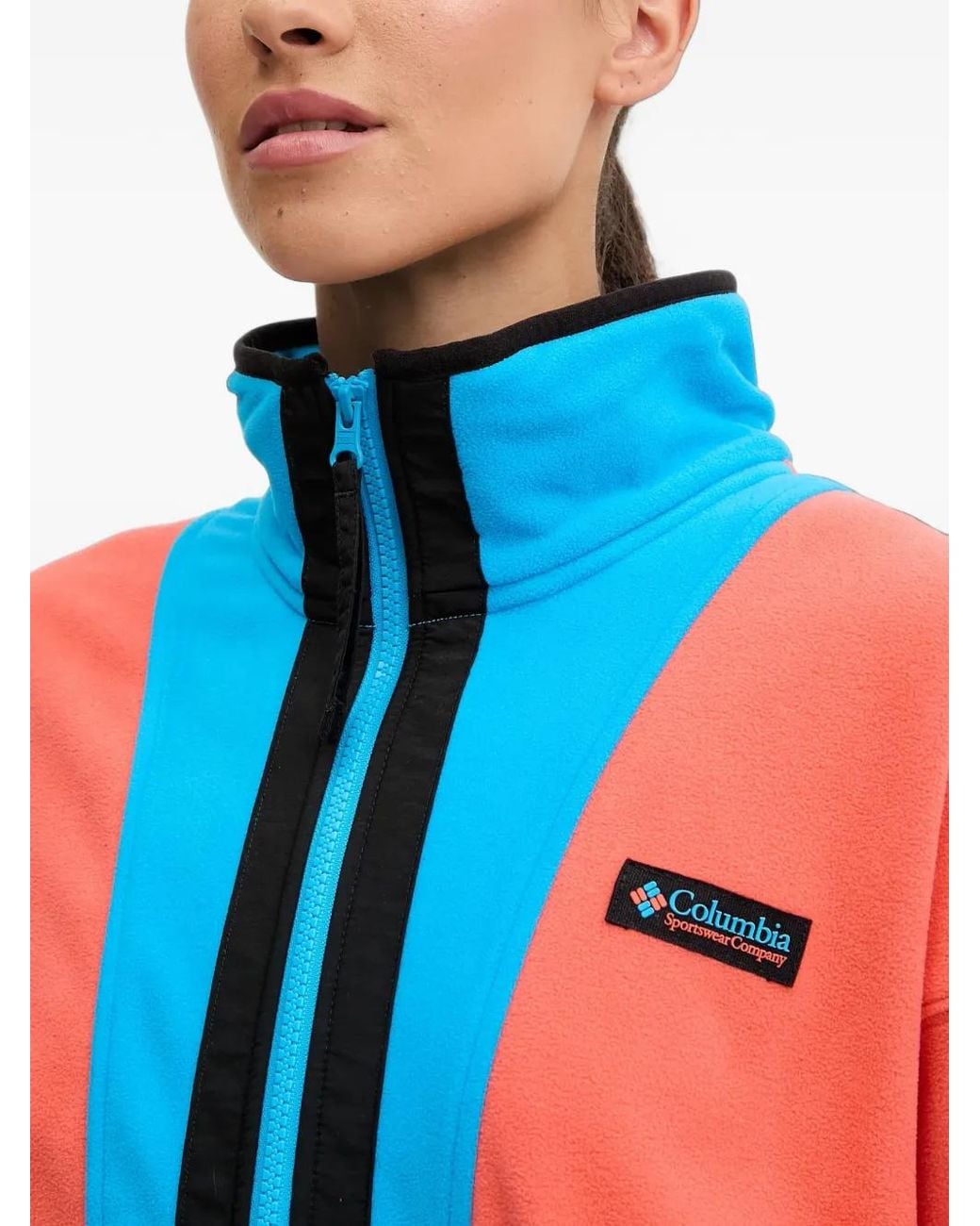 Columbia Blue Colour Block Zip Jacket