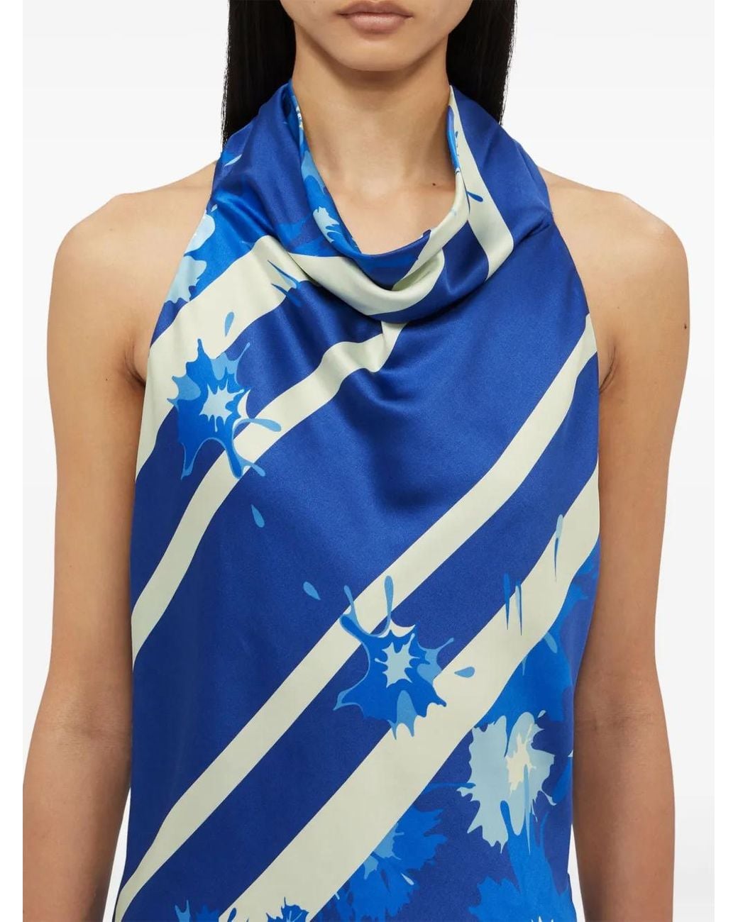 MSGM Blue Printed Top