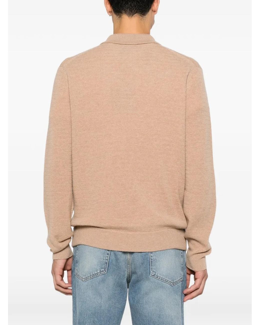 Canali Natural Quarter-Zip Knitted Sweater for men