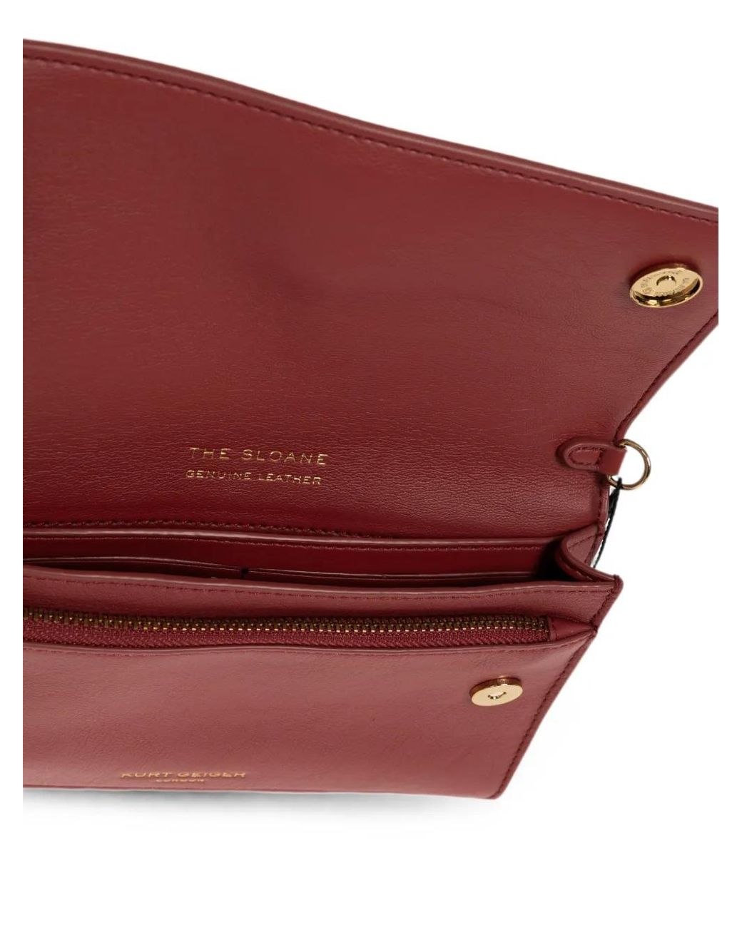 Kurt Geiger Red Sloane Eagle-Plaque Leather Cross Body Bag