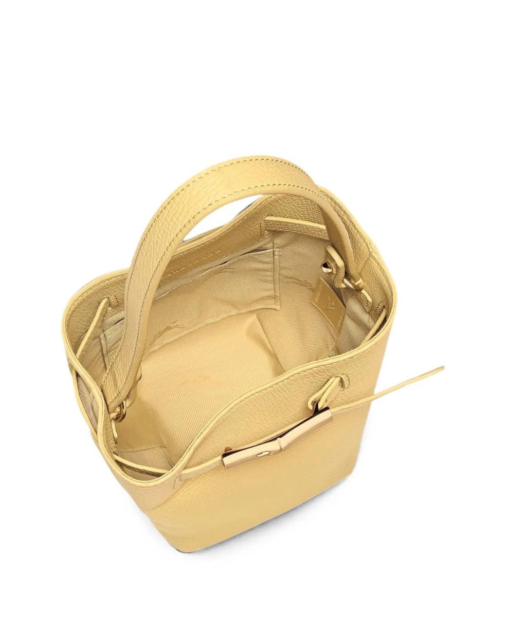 Longchamp Yellow Le Smart Xs Bucket Bag