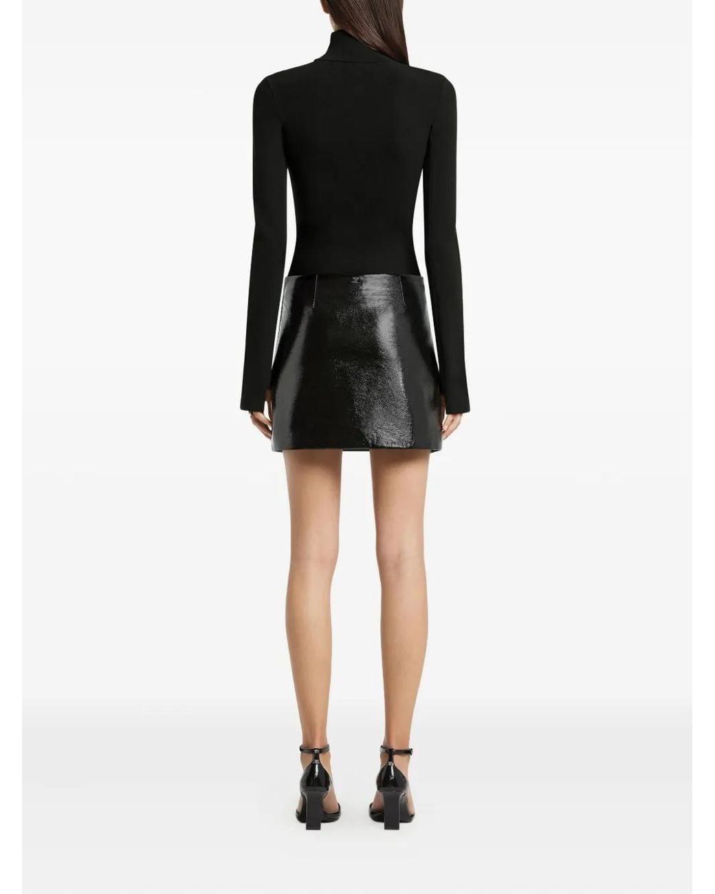 Courreges Black Mockneck Interlock Sweater